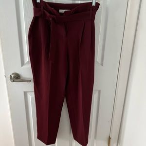 Burgundy high waisted pants